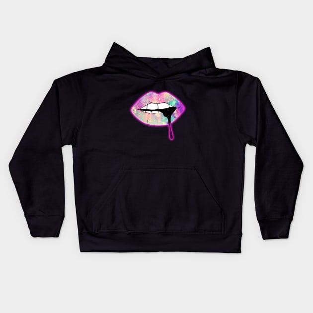 Neon Purge Mouth Kids Hoodie by TheAwesome